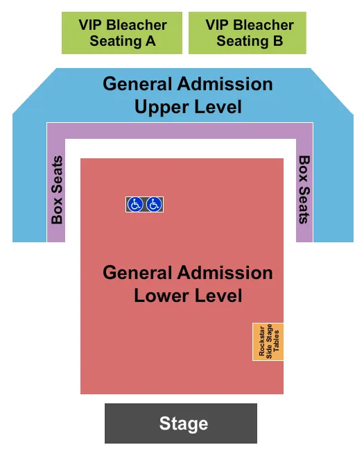  GA FLOOR VIP BLEACHERS Seating Map Seating Chart