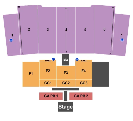  LUKE BRYAN Seating Map Seating Chart