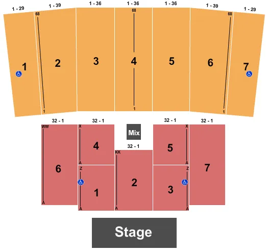  Y LIVE Seating Map Seating Chart