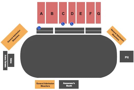  OPEN STAGE Seating Map Seating Chart