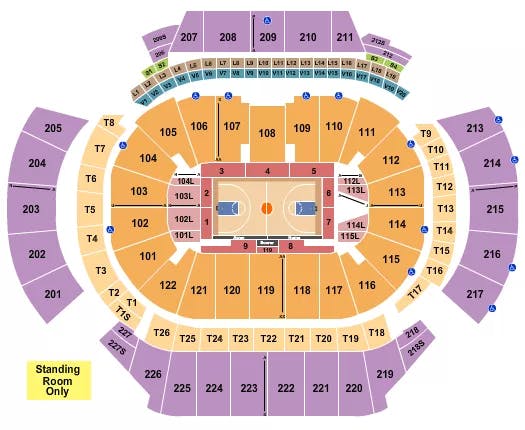 STATE FARM ARENA GA BASKETBALL Seating Map Seating Chart