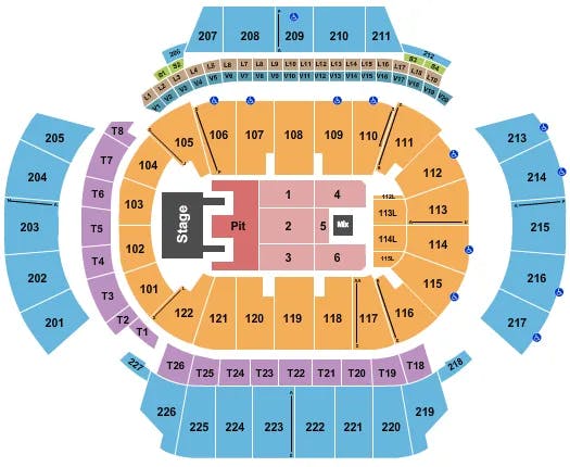 STATE FARM ARENA GA BLINK 182 Seating Map Seating Chart