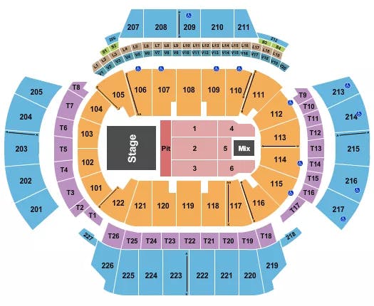 STATE FARM ARENA GA ENDSTAGE PIT Seating Map Seating Chart