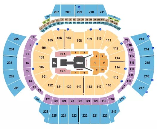 STATE FARM ARENA GA FUERZA REGIDA Seating Map Seating Chart