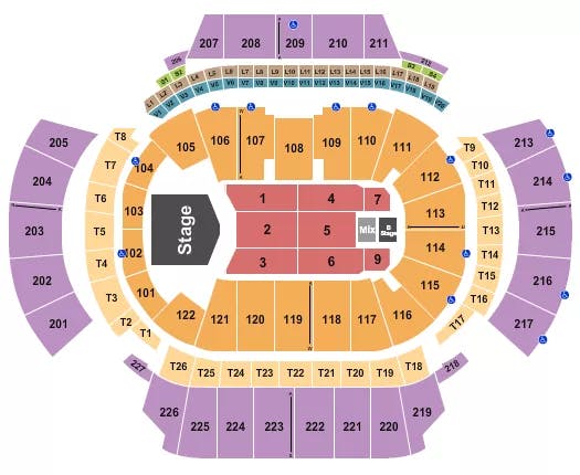 STATE FARM ARENA GA GRUPO FIRME Seating Map Seating Chart