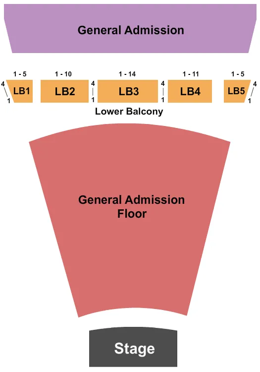 STATE THEATRE ME ENDSTAGE GA Seating Map Seating Chart