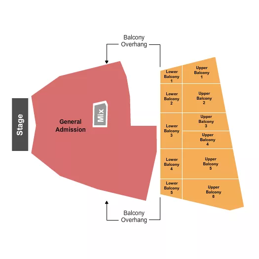 STATE THEATRE ME GA FLOOR RESERVED BALC Seating Map Seating Chart