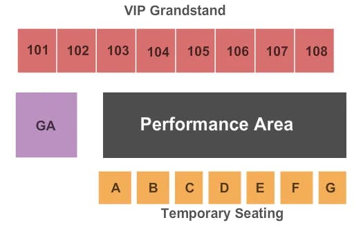  NITRO CIRCUS Seating Map Seating Chart