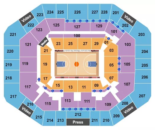 STEPHEN C OCONNELL CENTER BASKETBALL GLOBETROTTERS Seating Map Seating Chart