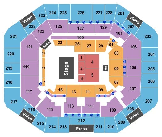 STEPHEN C OCONNELL CENTER ENDSTAGE 2 Seating Map Seating Chart