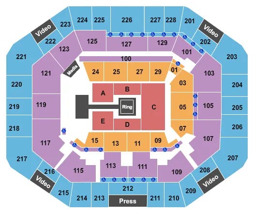 STEPHEN C OCONNELL CENTER WWE LIVE Seating Map Seating Chart