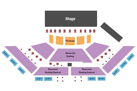  ENDSTAGE TABLES PIT RSV Seating Map Seating Chart