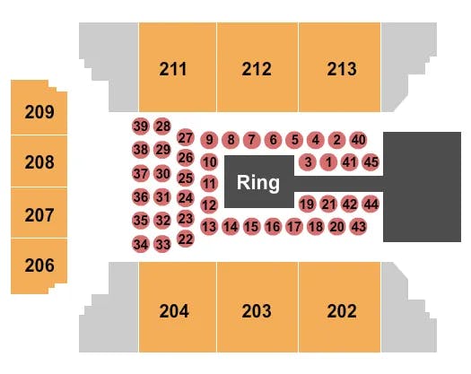  MARTIAL COMBAT LEAGUE Seating Map Seating Chart
