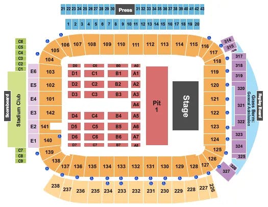 DIGNITY HEALTH SPORTS PARK STADIUM CINCO CINCO FESTIVAL Seating Map Seating Chart
