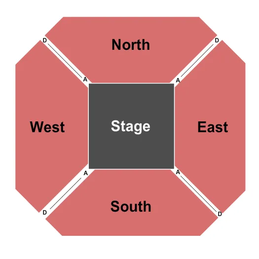 STUDIO TWO THEATRE RIFFE CENTER END STAGE Seating Map Seating Chart