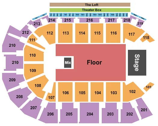  ENDSTAGE RSV FLOOR Seating Map Seating Chart