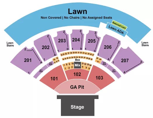  ENDSTAGE GA PIT Seating Map Seating Chart