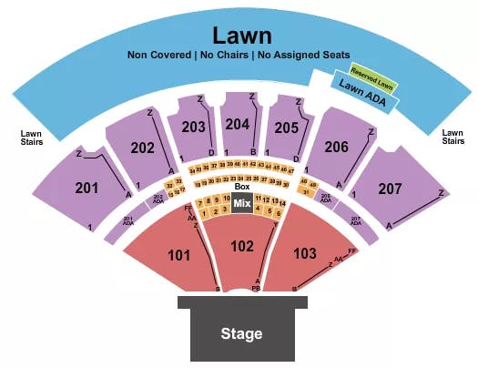  ENDSTAGE RSV LAWN Seating Map Seating Chart