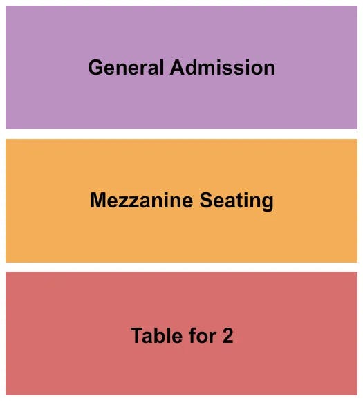 SUNSHINE STUDIOS CO GA MEZZANINE TABLE Seating Map Seating Chart