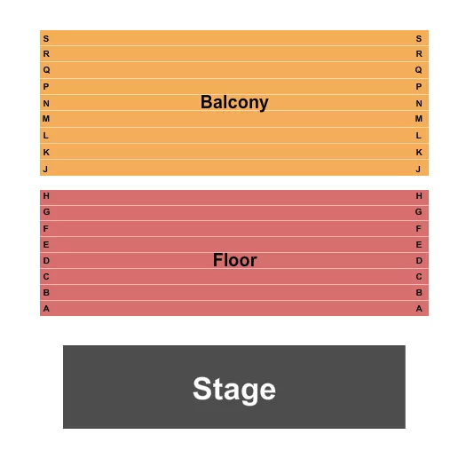 SURBRUGG PRENTICE AUDITORIUM ENDSTAGE Seating Map Seating Chart
