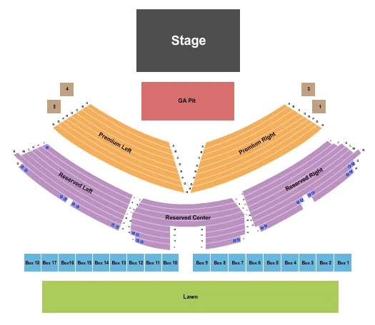  ENDSTAGE GA PIT Seating Map Seating Chart