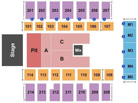  BRETT YOUNG 2 Seating Map Seating Chart