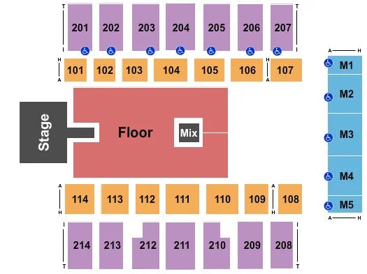  END STAGE GA FLOOR Seating Map Seating Chart