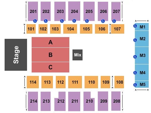  ENDSTAGE 4 Seating Map Seating Chart