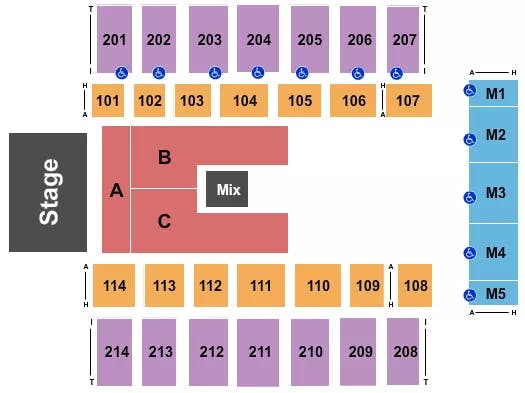  ENDSTAGE 5 Seating Map Seating Chart