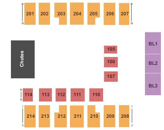  PBR Seating Map Seating Chart