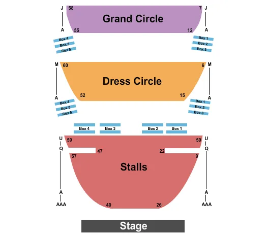  END STAGE Seating Map Seating Chart