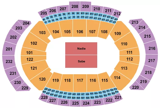T MOBILE CENTER BAD BUNNY Seating Map Seating Chart
