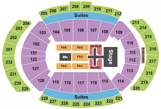 T MOBILE CENTER PHIL WICKHAM Seating Map Seating Chart