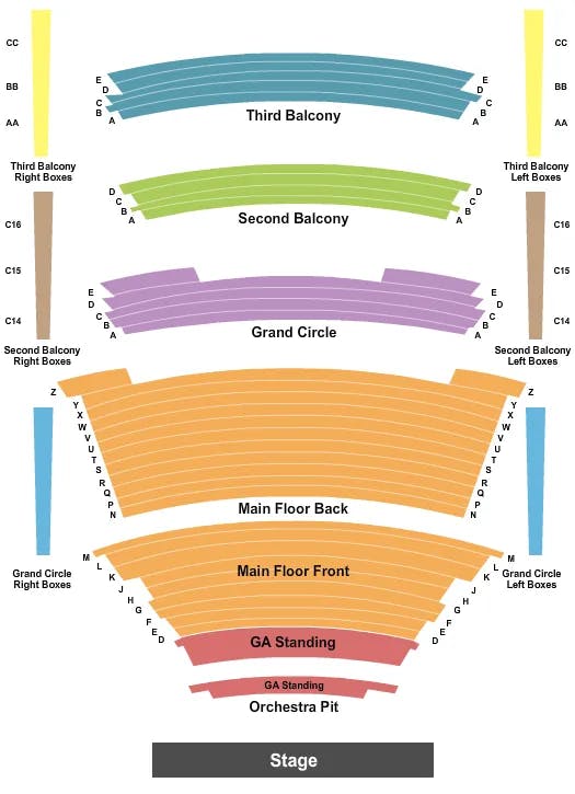  ENDSTAGE GA PIT GA FRONT FLR Seating Map Seating Chart