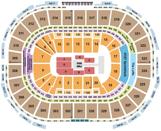  AEW Seating Map Seating Chart