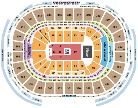  NINE INCH NAILS Seating Map Seating Chart