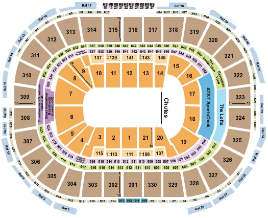 PBR Seating Map Seating Chart