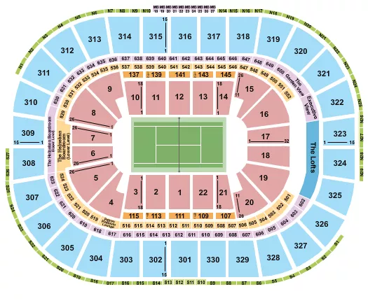  TENNIS 2 Seating Map Seating Chart