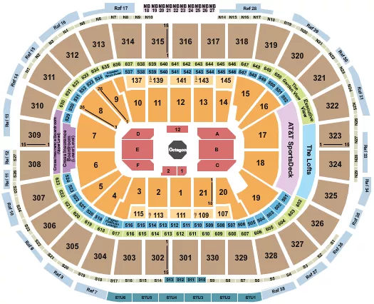  UFC Seating Map Seating Chart