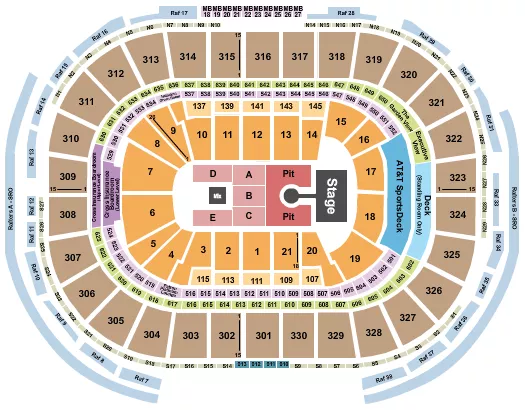  WEEZER Seating Map Seating Chart