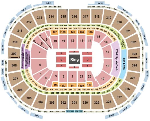  WRESTLING Seating Map Seating Chart