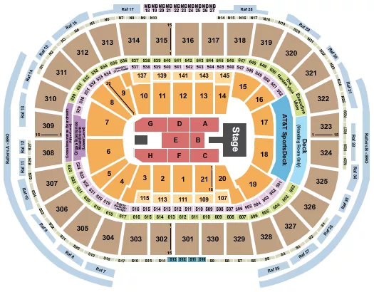  ENDSTAGE W CATWALK Seating Map Seating Chart