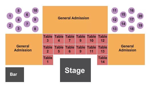  JAZZ UNDER THE STARS Seating Map Seating Chart