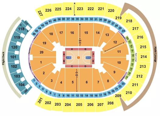 T MOBILE ARENA BASKETBALL INTL Seating Map Seating Chart