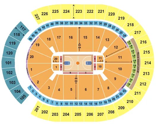 T MOBILE ARENA BASKETBALL 4 Seating Map Seating Chart