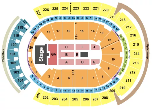 T MOBILE ARENA BRUCE SPRINGSTEEN Seating Map Seating Chart