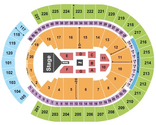 T MOBILE ARENA WWE Seating Map Seating Chart