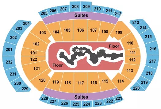 T MOBILE CENTER TRAVIS SCOTT Seating Map Seating Chart