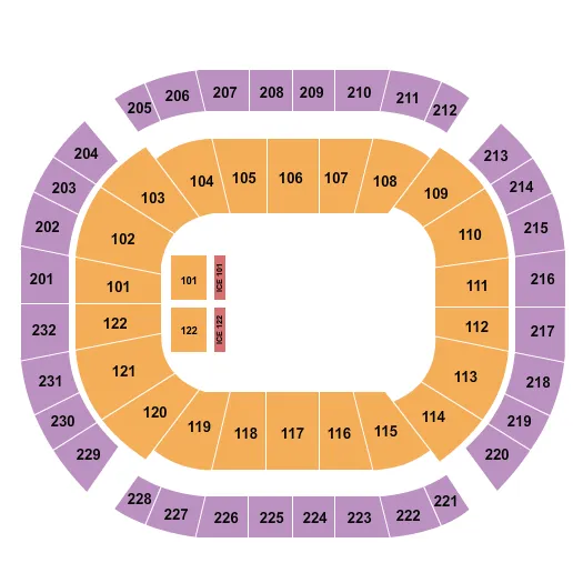 T MOBILE CENTER DISNEY ONICE Seating Map Seating Chart
