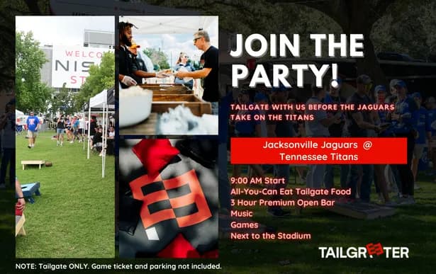 TAILGREETER ALL INCLUSIVE TAILGATE NISSAN STADIUM TAILGREETER TITANS JAGUARS Seating Map Seating Chart